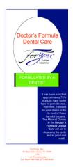 Dr.'s Formula Oral Care Brochures (50 qty)